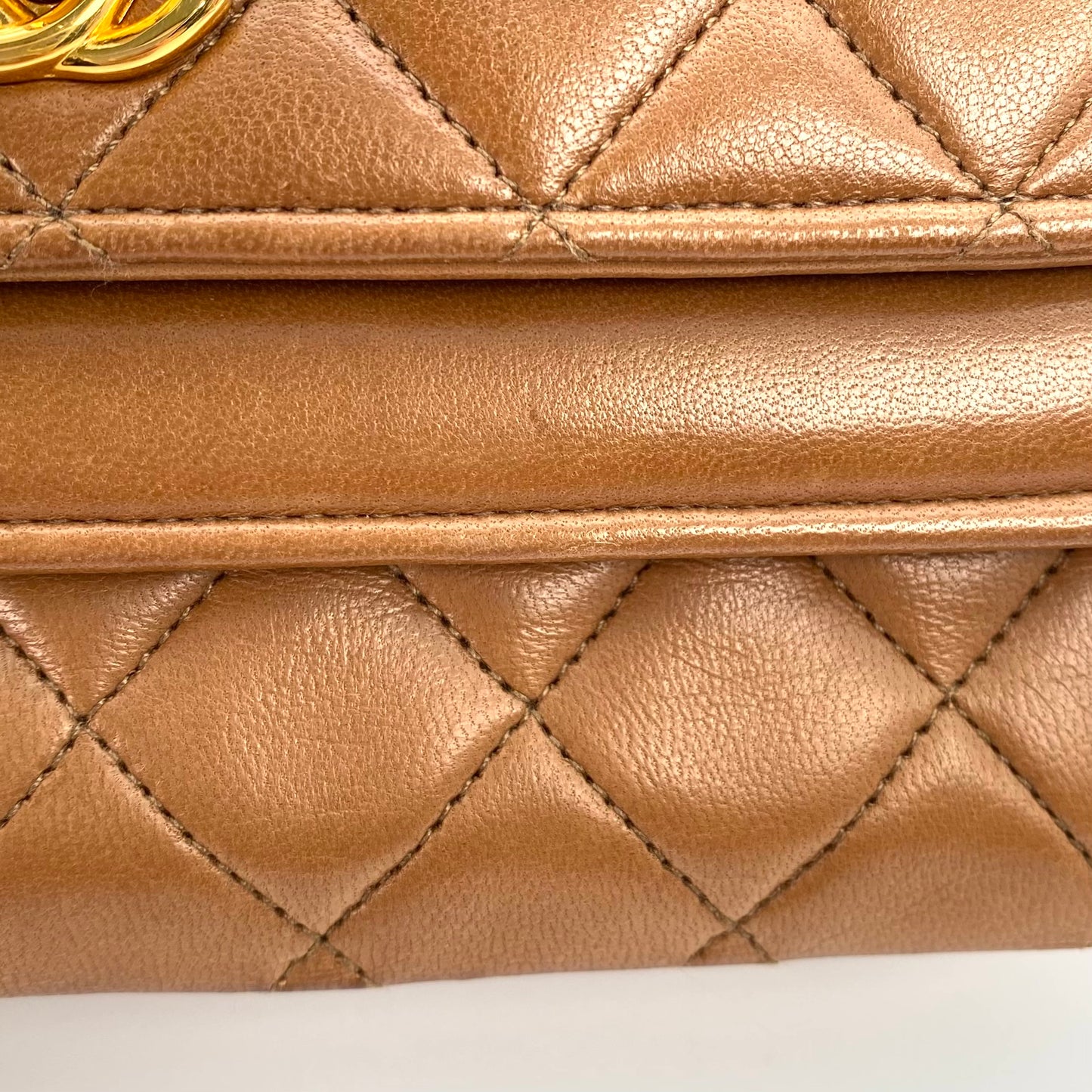 Caca, 0 Series Multi Fold Brown Lambskin with seal and card
