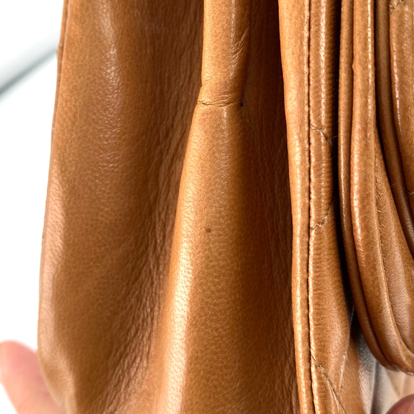 Caca, 0 Series Multi Fold Brown Lambskin with seal and card
