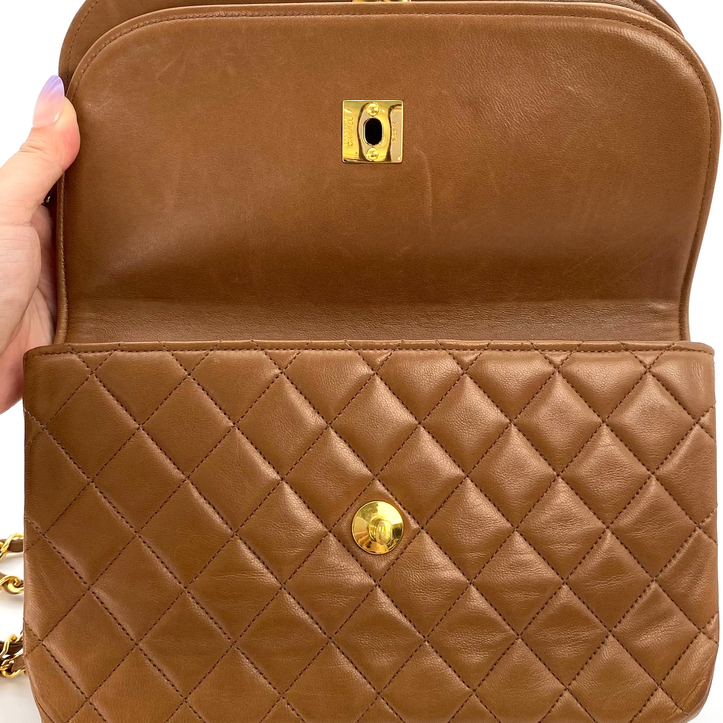 Caca, 0 Series Multi Fold Brown Lambskin with seal and card