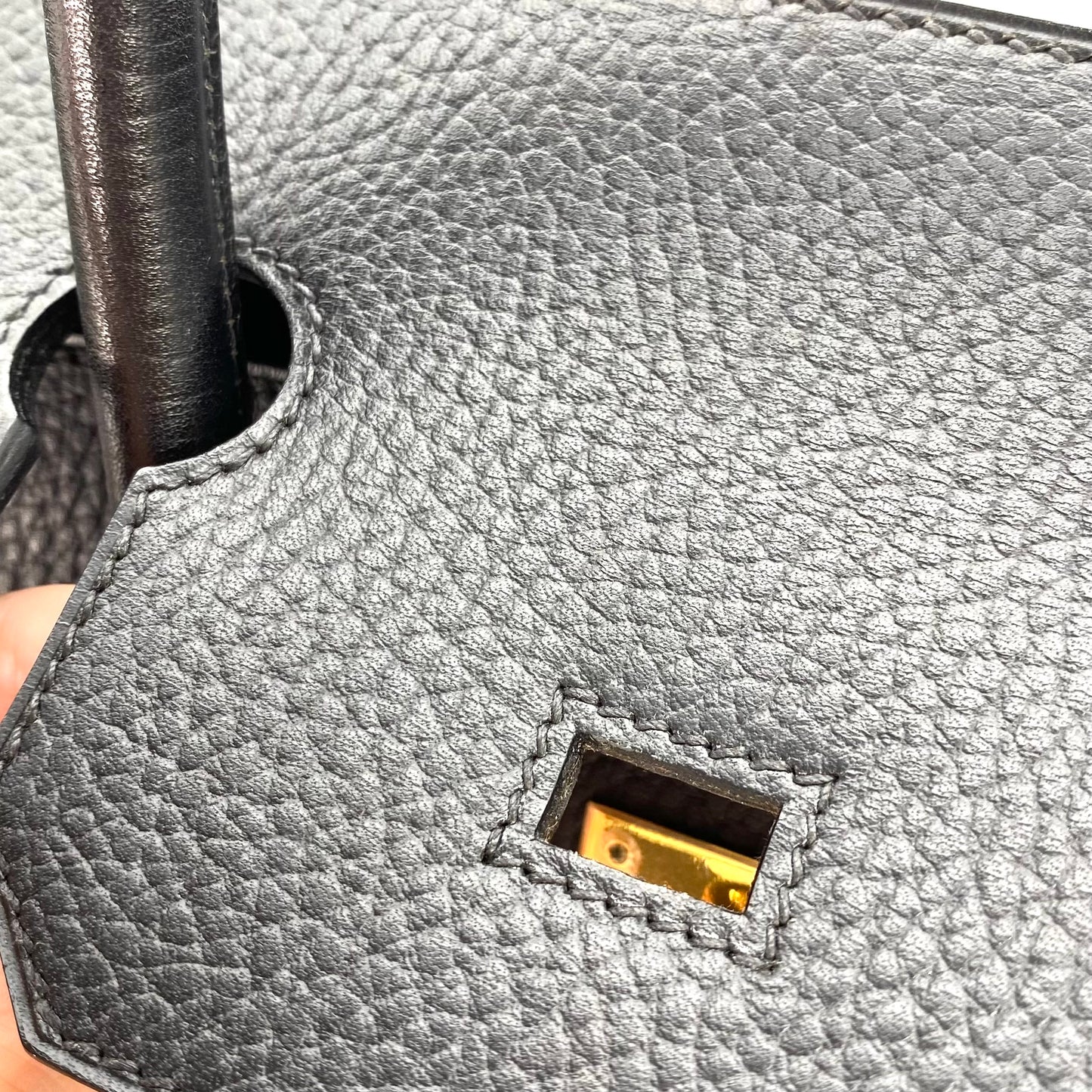 Alden, 2000 Birkin 35 Black Ardennes Gold Hardware with stamp □D