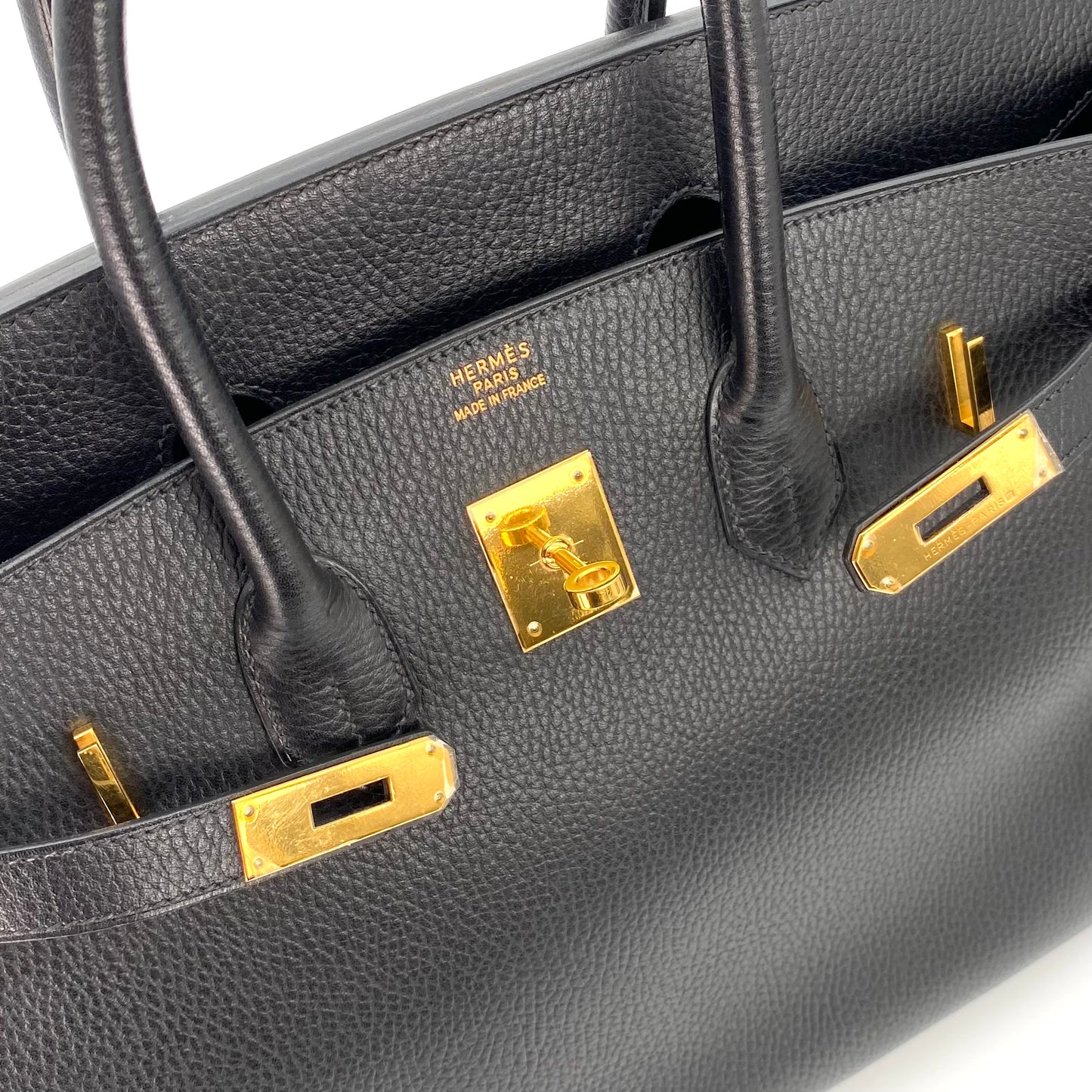 Alden, 2000 Birkin 35 Black Ardennes Gold Hardware with stamp □D