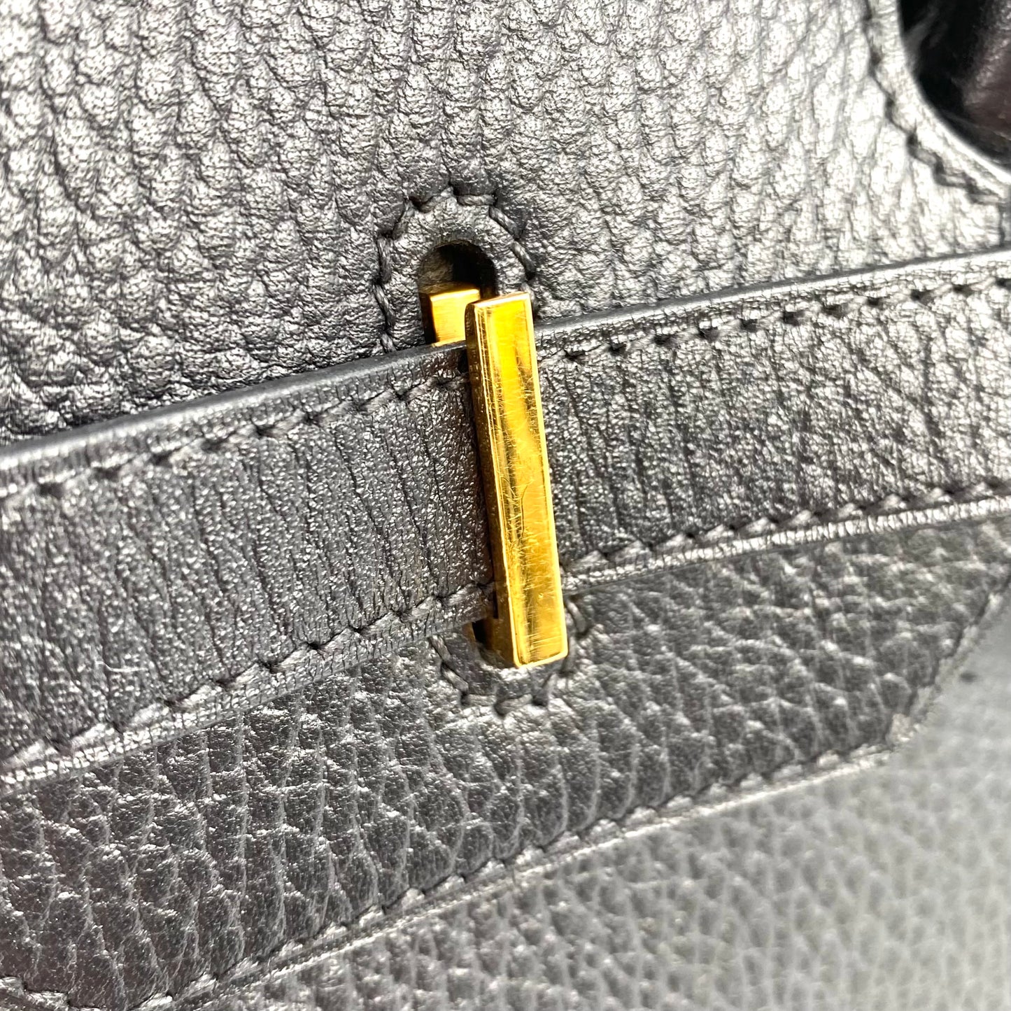 Alden, 2000 Birkin 35 Black Ardennes Gold Hardware with stamp □D