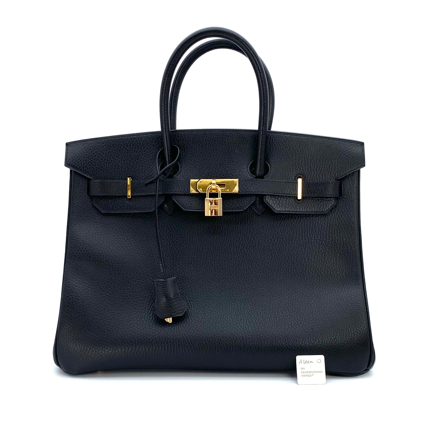 Alden, 2000 Birkin 35 Black Ardennes Gold Hardware with stamp □D