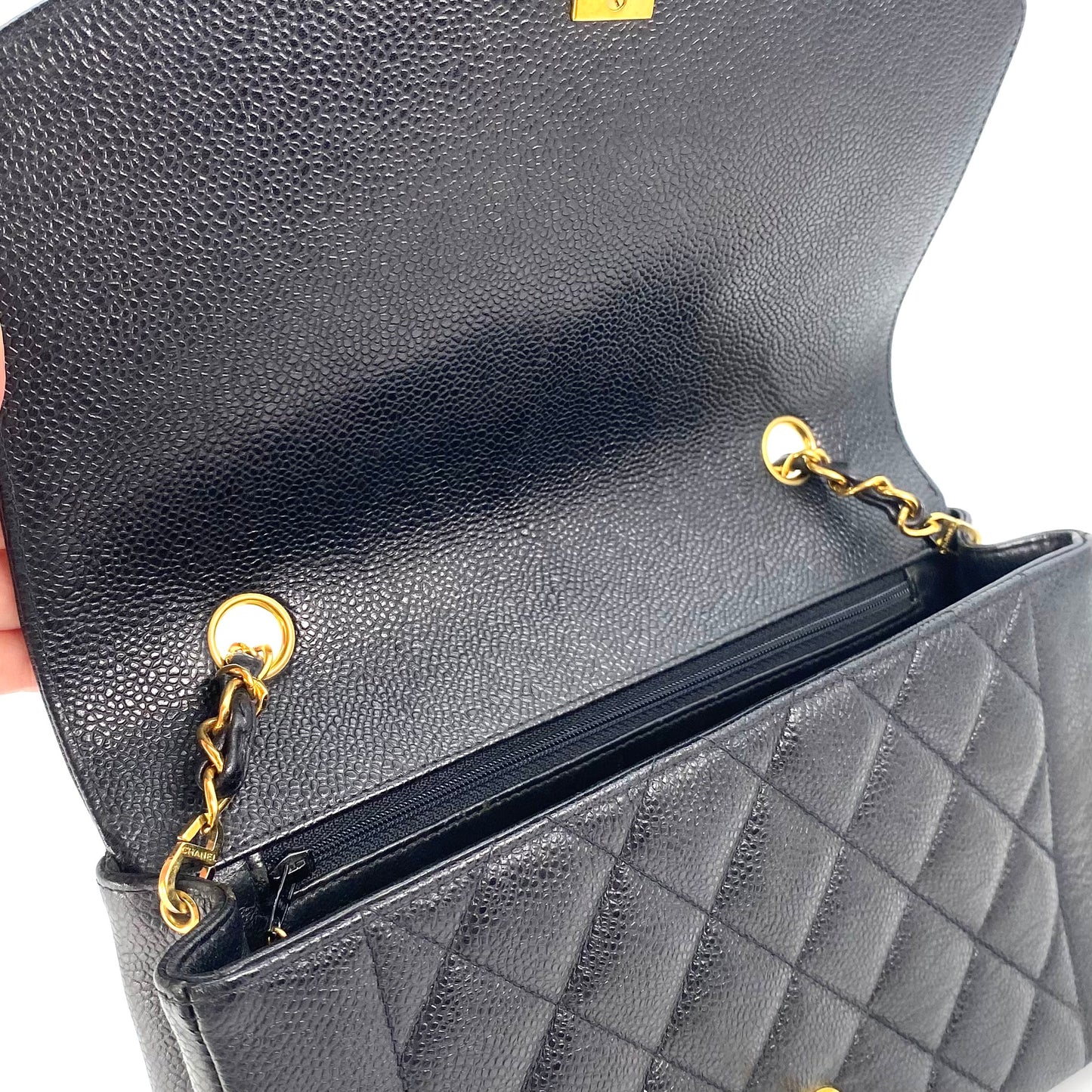 Alizeh, 3 Series Medium Diana Black Caviar with seal and card