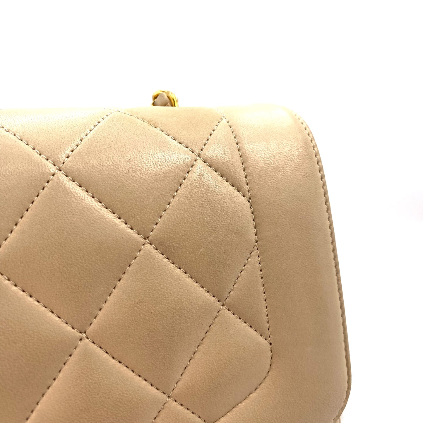 Valery, 2 Series Medium Diana Beige Lambskin with seal and card