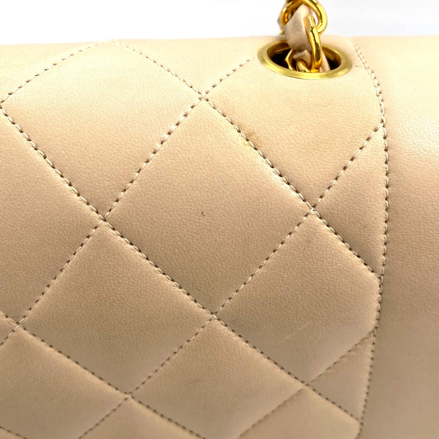 Valery, 2 Series Medium Diana Beige Lambskin with seal and card