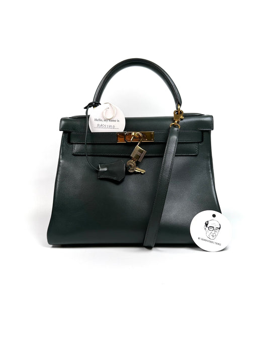 Massimo, no stamp K28 Vert Fonce in Gulliver Leather