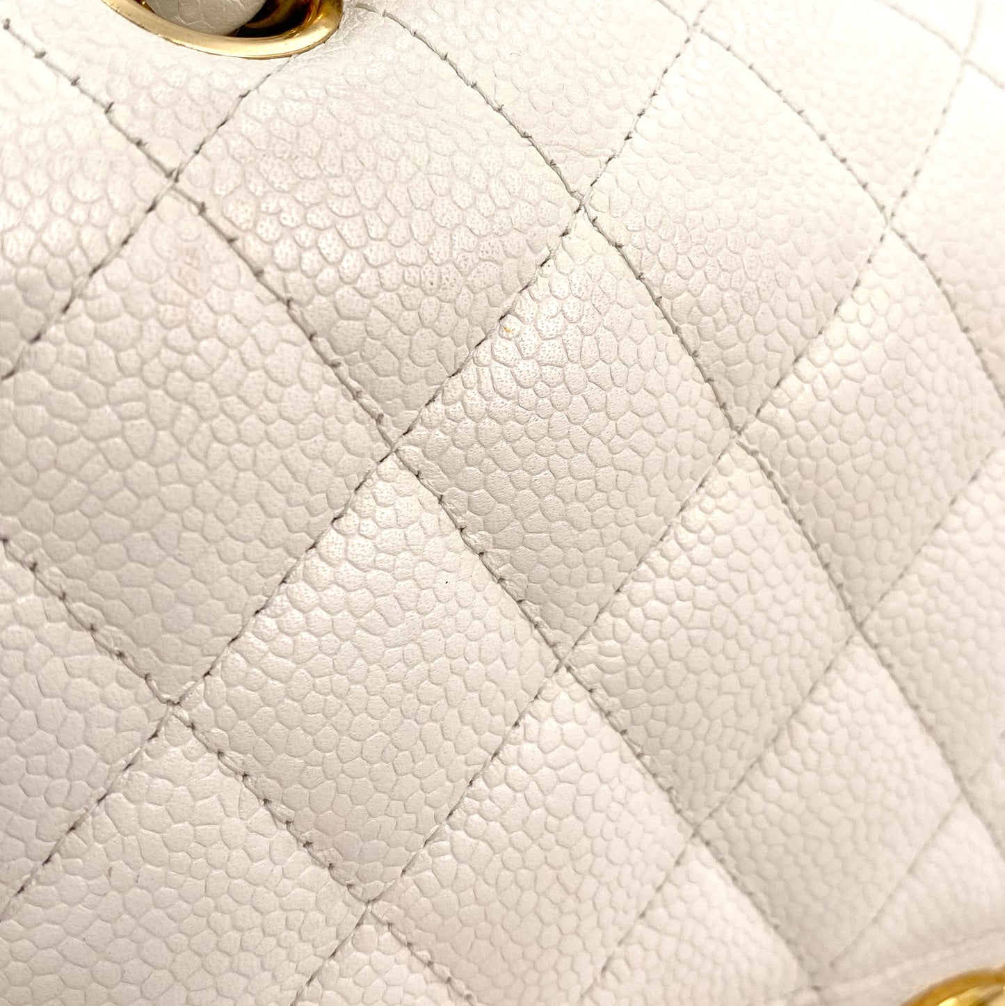 Zoya, 8 Series Medium Classic Flap Light White Caviar with seal only