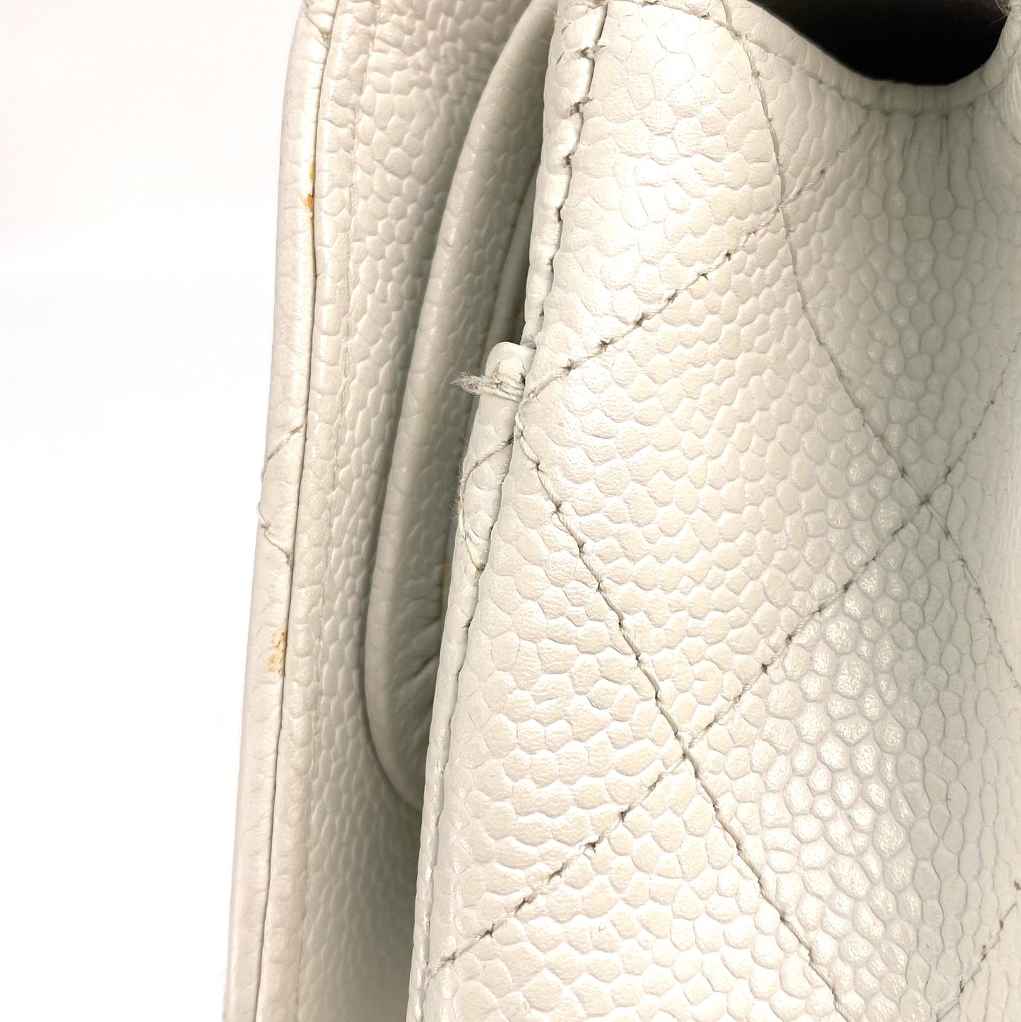 Zoya, 8 Series Medium Classic Flap Light White Caviar with seal only