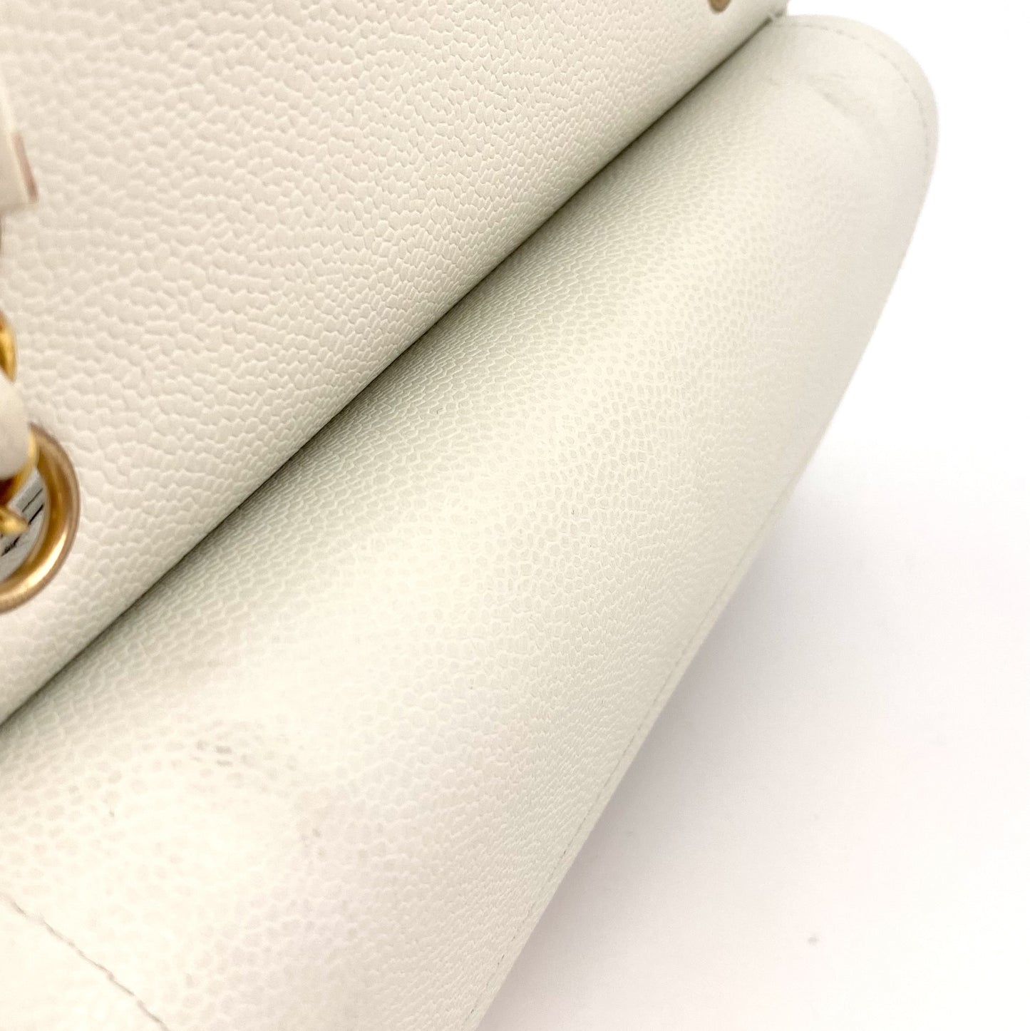 Zoya, 8 Series Medium Classic Flap Light White Caviar with seal only