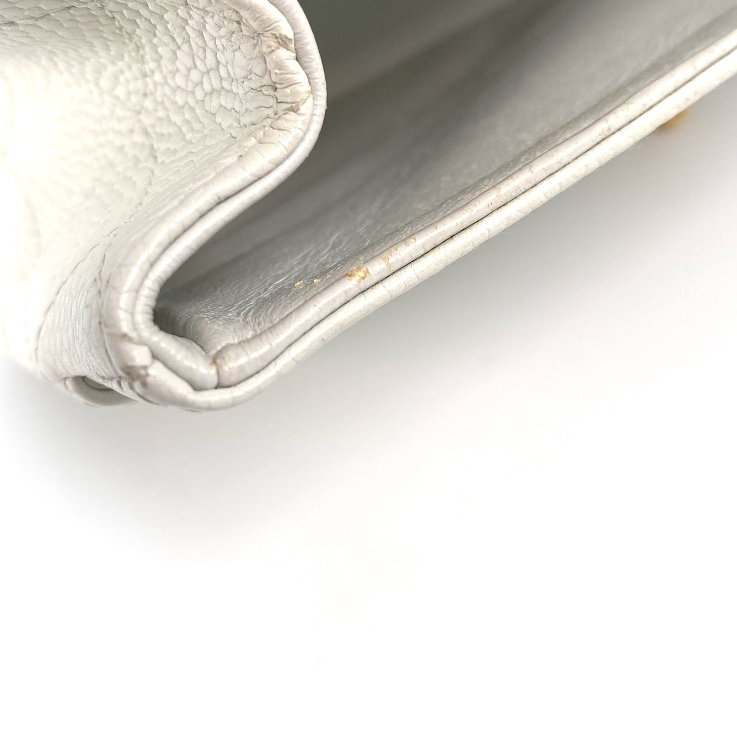 Zoya, 8 Series Medium Classic Flap Light White Caviar with seal only