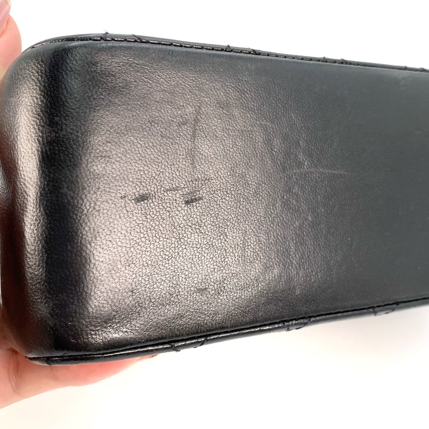 Aria, 0 series Vintage Flap with Reissue Chains Black Lambskin with seal and card