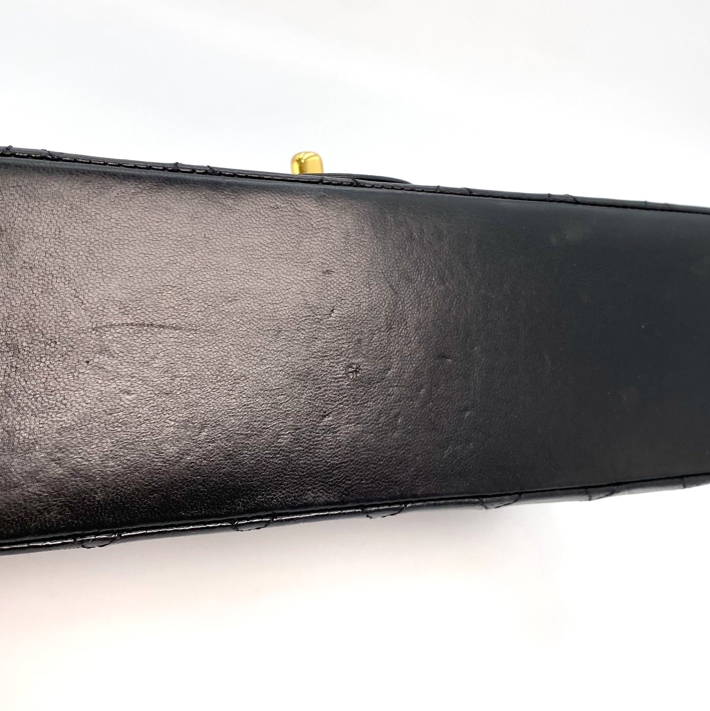 Aria, 0 series Vintage Flap with Reissue Chains Black Lambskin with seal and card