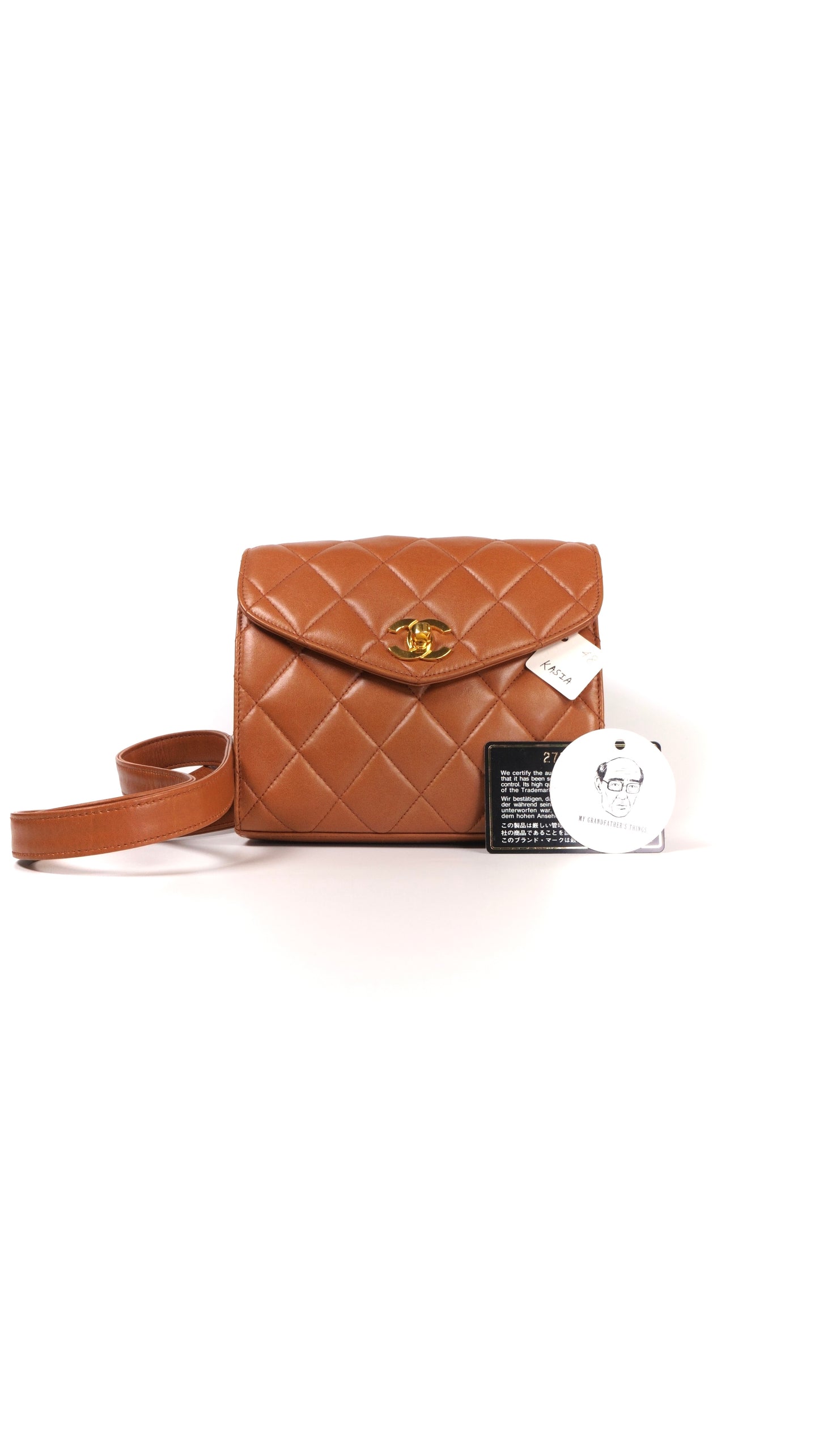 Kasia, 18cm caramel lbs envelope w/leather strap, SC [2]