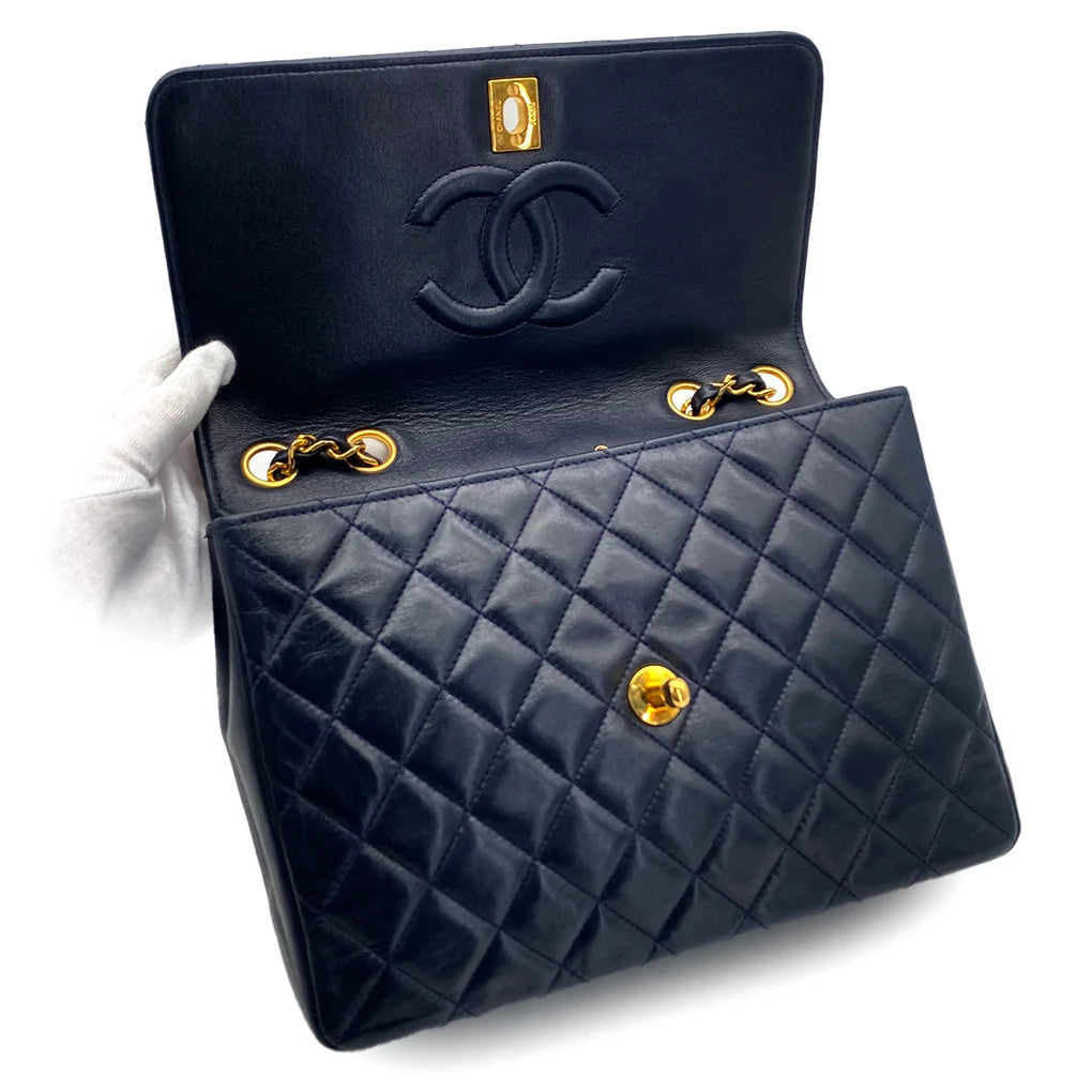 Voren, 0 Series Matelasse Navy Lambskin with seal and card