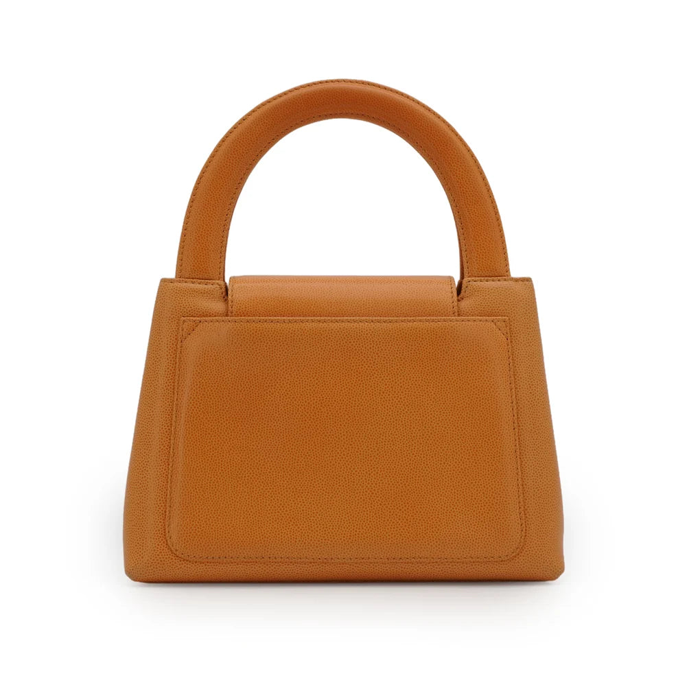 Dorian, 5 Series Orange Caviar Gold Hardware with seal and card