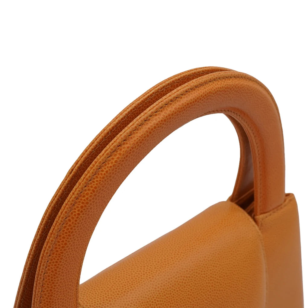 Dorian, 5 Series Orange Caviar Gold Hardware with seal and card