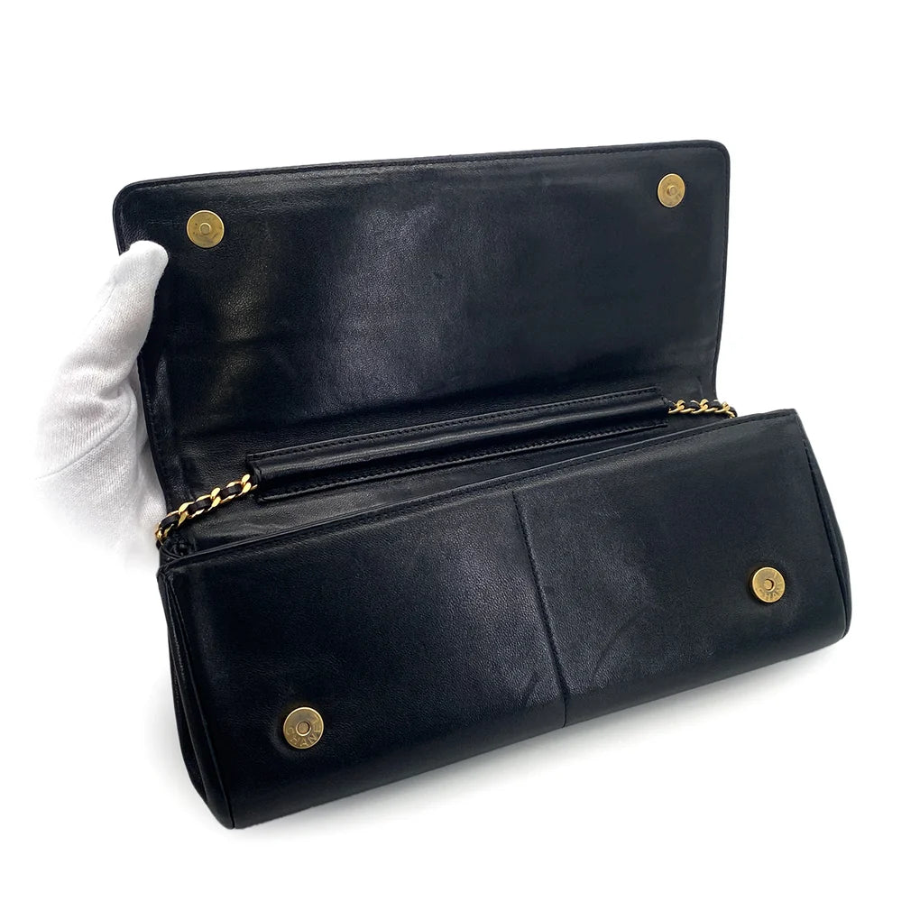 Elarae, 6 Series Strass Imperial Eagle Clutch Rhinestone  Black Lambskin with seal only