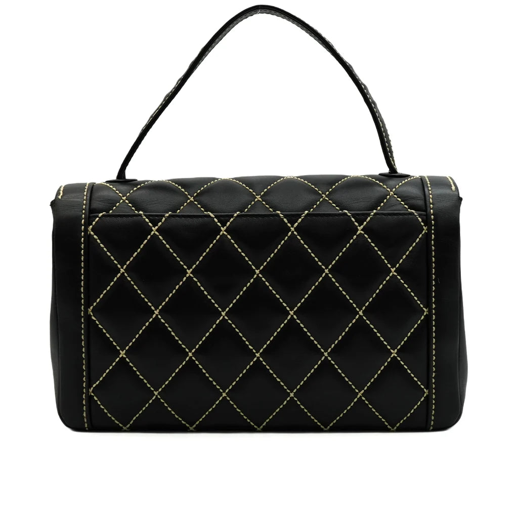 Elsa, 9 Series Wild Stitch Black Top Handle with seal and card