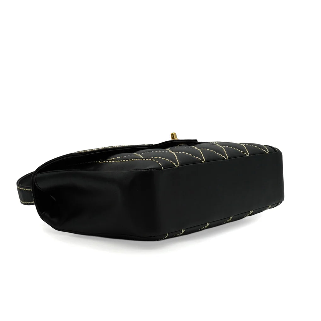 Elsa, 9 Series Wild Stitch Black Top Handle with seal and card
