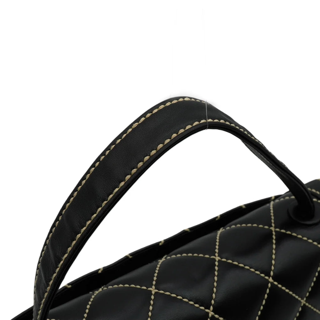 Elsa, 9 Series Wild Stitch Black Top Handle with seal and card