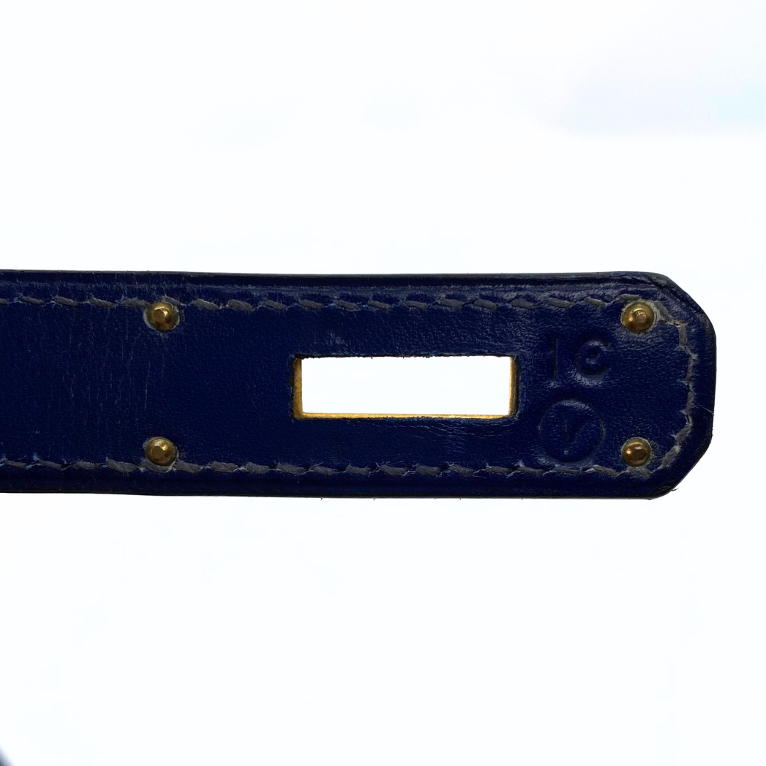 Daneen, 1992 Kelly 28 Blue Boxcalf with stamp 〇V