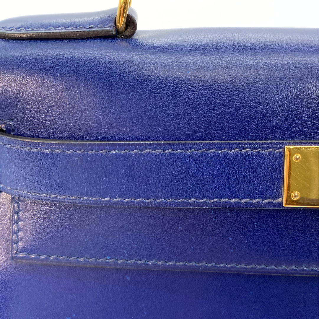Daneen, 1992 Kelly 28 Blue Boxcalf with stamp 〇V