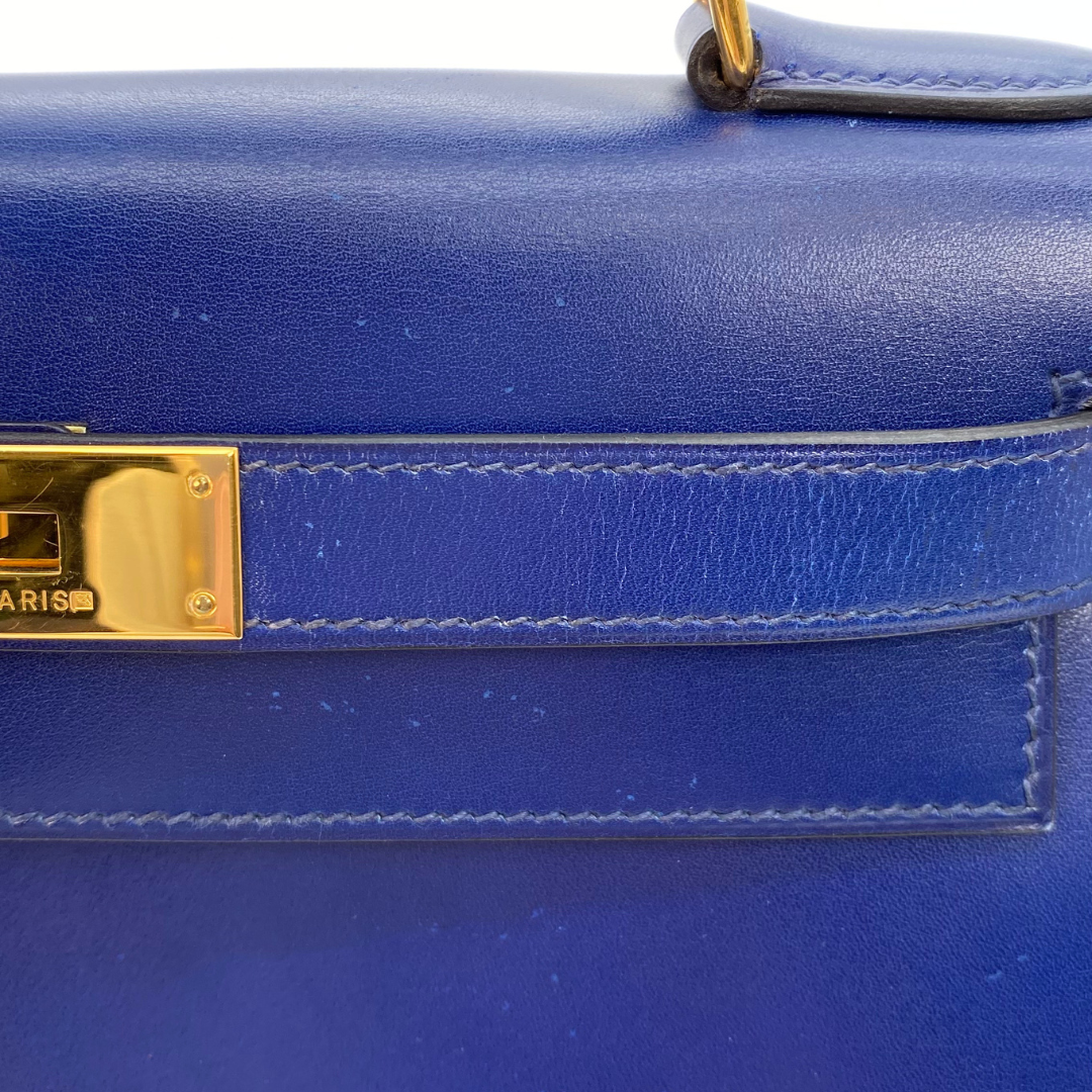 Daneen, 1992 Kelly 28 Blue Boxcalf with stamp 〇V