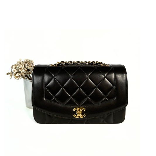 Pioco, 4 Series Small Diana Black Lambskin with seal and card
