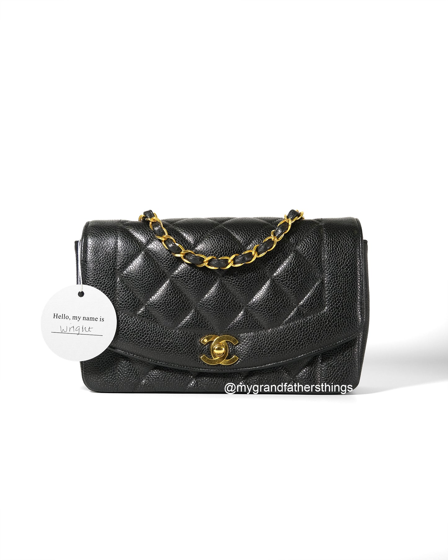 Wright, 2 series small black caviar diana with seal