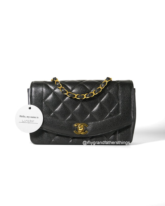 Wright, 2 series small black caviar diana with seal